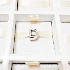 925 Sterling Silver Letter D Charm Bead Fits Pandora Bracelets And Bangles